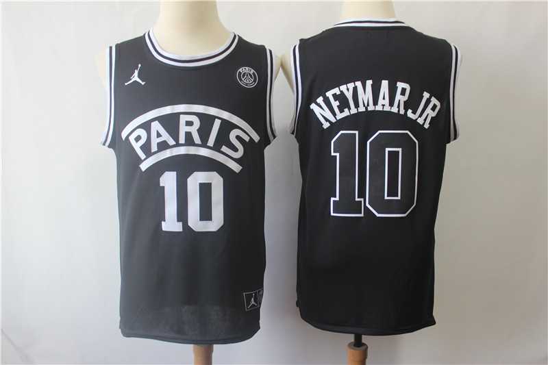 Paris Saint Germain 10 Neymar Jr Black Jordan Fashion Jersey,We sell and wholesale Paris Saint Germain 10 Neymar Jr Black Jordan Fashion Jersey on line form chian!